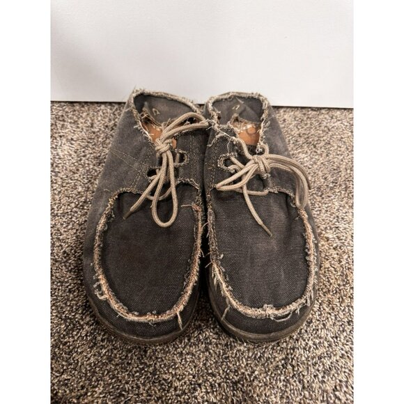 Olukai Men's Ohana Lace Up Shoes Nubuck Size 11 Grey EUC - Picture 2 of 4